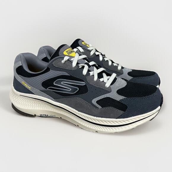 Skechers GO RUN Consistent 2.0 Size 11.5 Men Ultra Light Retro Runner Gray Black - Picture 4 of 9